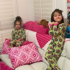 Blanket Sleepers Green Monkey Print Pajamas